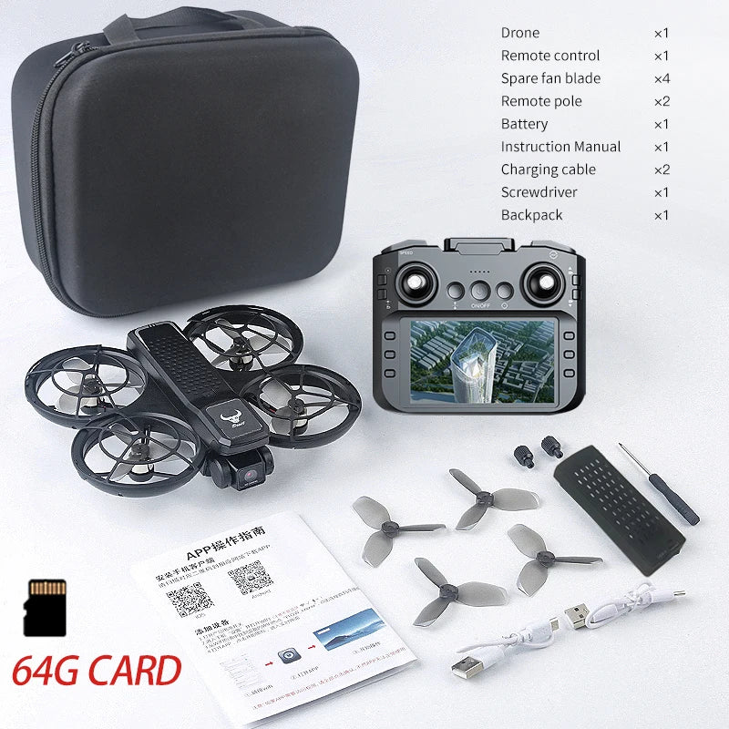 SG800 Pro Drone - 4.3 Inch Screen Control Brushless Aerial Photography Drop Resistant Remote Control