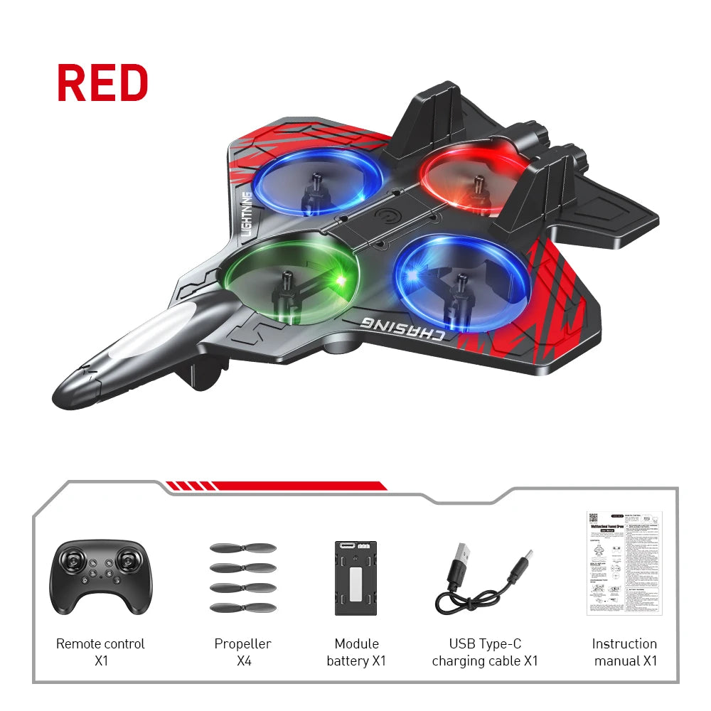 E72 Drone - High-Performance Foam Aircraft Stunt Intelligent Fixed Height Hover 360° Turn LED Lights