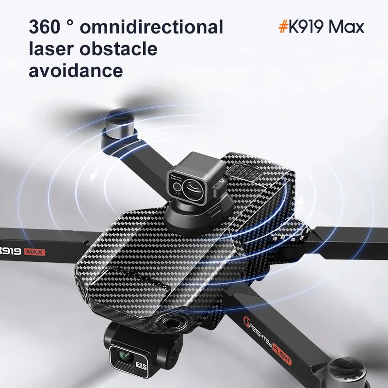 K919 MAX Drone - GPS Professional 8K Camera 3-Axis Gimbal Aerial FPV Brushless Obstacle Avoidance Large Screen Folding
