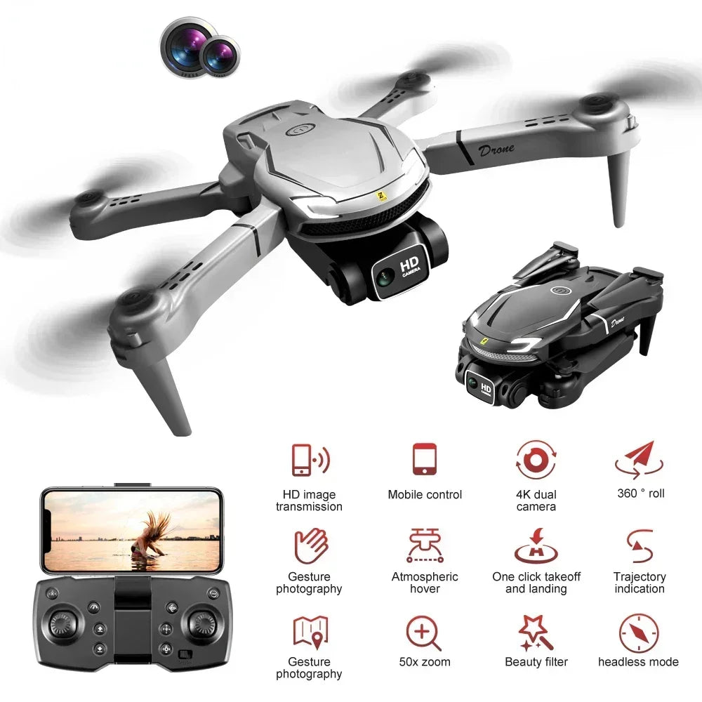 V8 Drone - 8K HD Mini Foldable Quadcopter 4K Obstacle Avoidance Optical Flow Aerial Photography