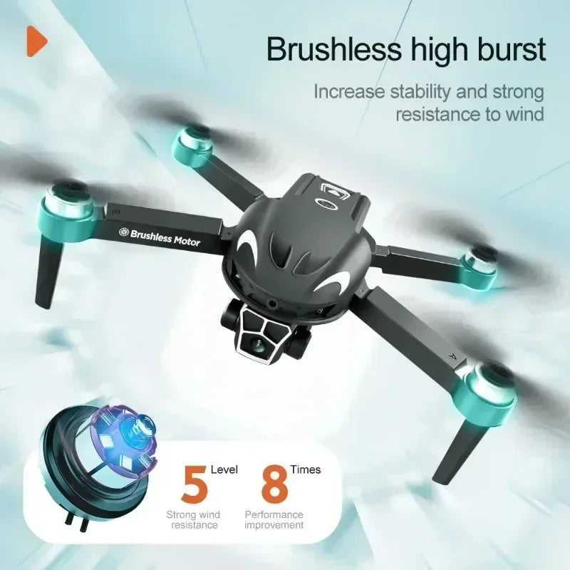 V166 Drone - Brushless Optical Flow Dual Camera Obstacle Avoidance Aerial Photography Quadcopter