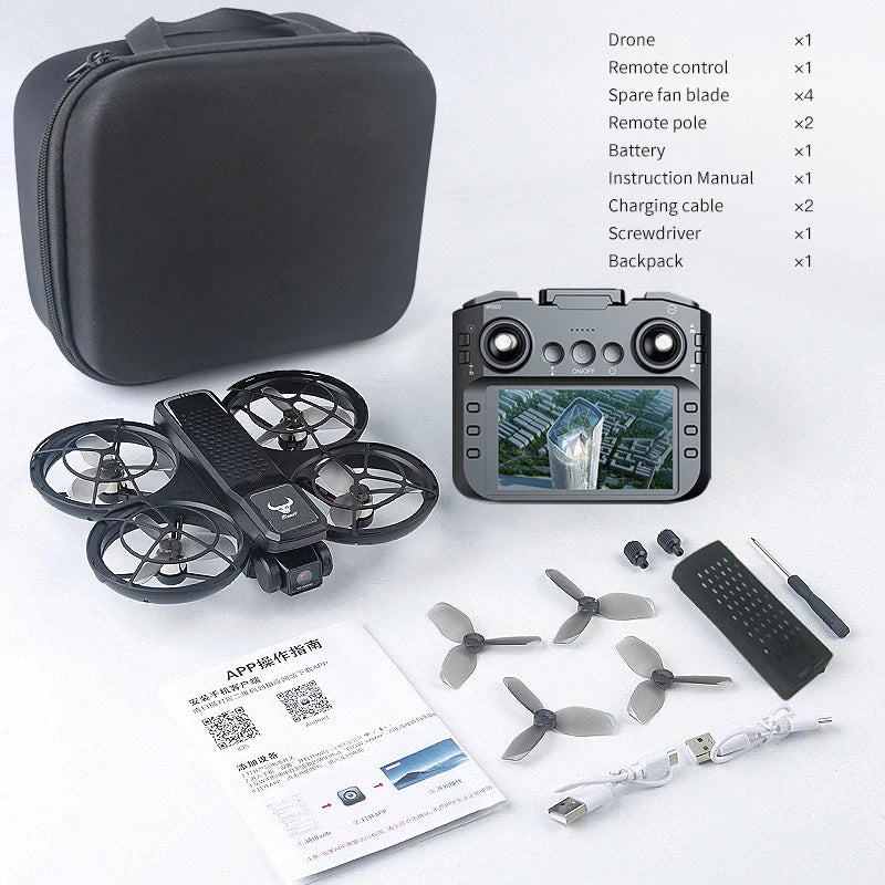 SG800 Pro Drone - 4.3 Inch Screen Control Brushless Aerial Photography Drop Resistant Remote Control