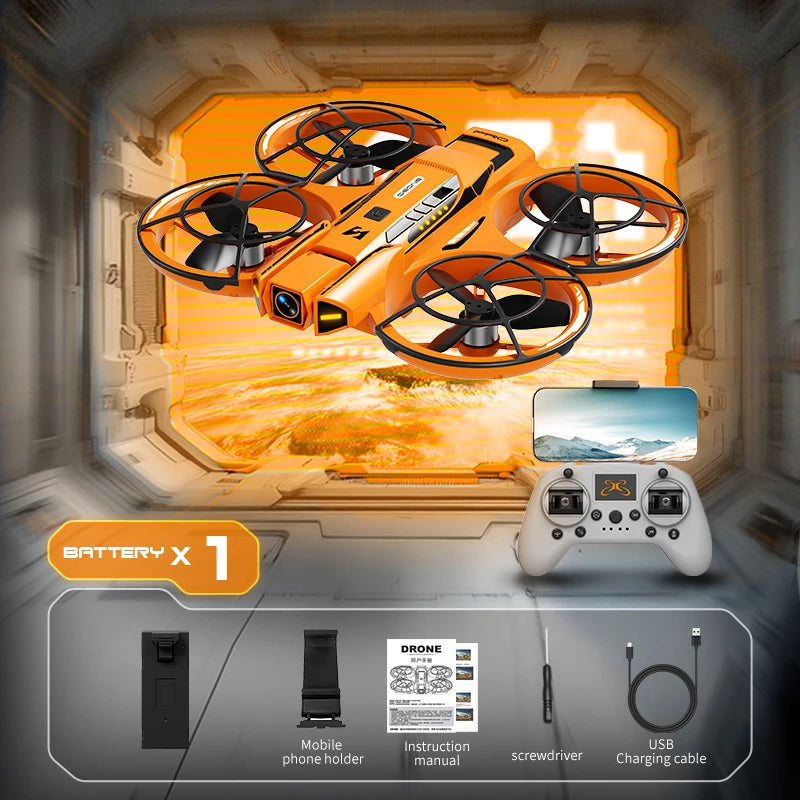 A21 Pro Drone - Mech Style Integrated FPV Remote Control Fully Enclosed Brushless Intelligent Aerial