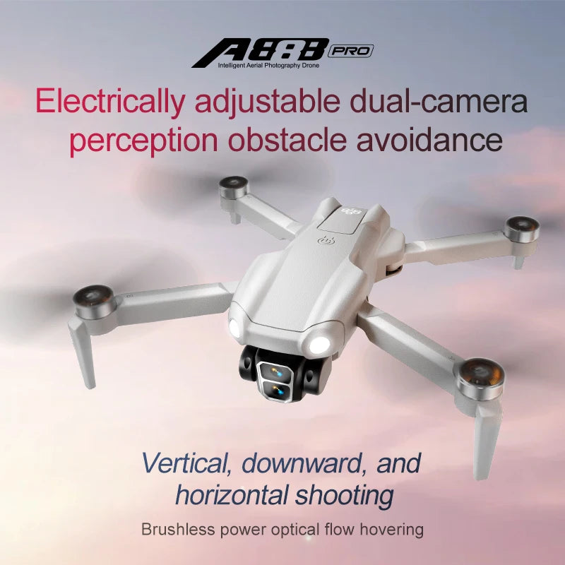 A888 Pro Drone - Aerial Photography Brushless Motor Optical Flow Positioning 360° Adjustable Camera