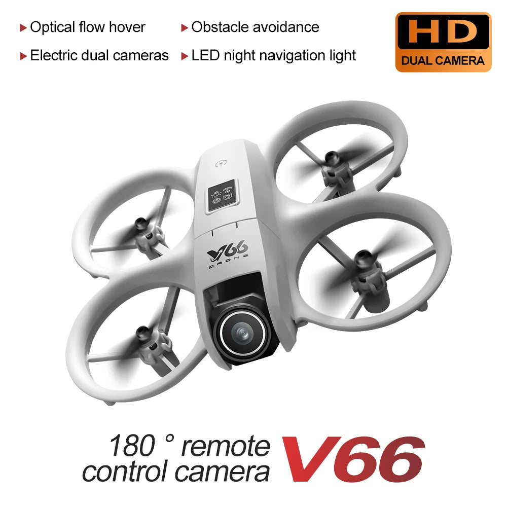 V66 Drone - Gravity Sensing Emergency Stop One Click Calibration 2.4G Optical Flow Obstacle Avoidance