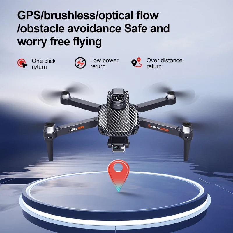 K919 MAX Drone - GPS Professional 8K Camera 3-Axis Gimbal Aerial FPV Brushless Obstacle Avoidance Large Screen Folding