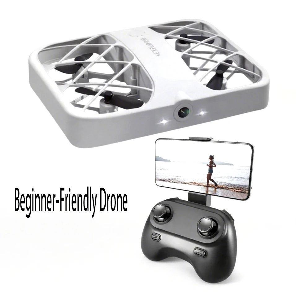 D029 - H107 Mini Drone - 4K/8K WiFi FPV Camera Altitude Hold 3D Flips Headless Mode Beginner Pocket Quadcopter