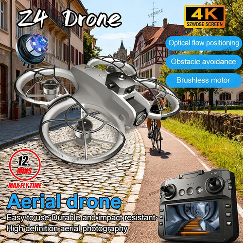 D007 - Z4 Mini Drone - 4K HD Professional Dual Camera Aerial Photography FPV Optical Flow Positioning Quadcopter