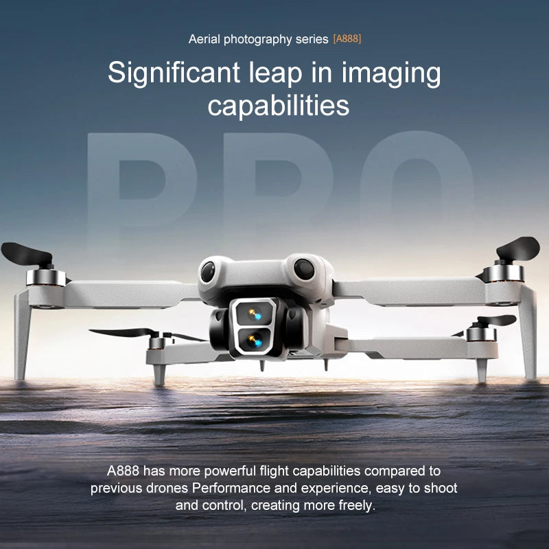 A888 Pro Drone - Aerial Photography Brushless Motor Optical Flow Positioning 360° Adjustable Camera