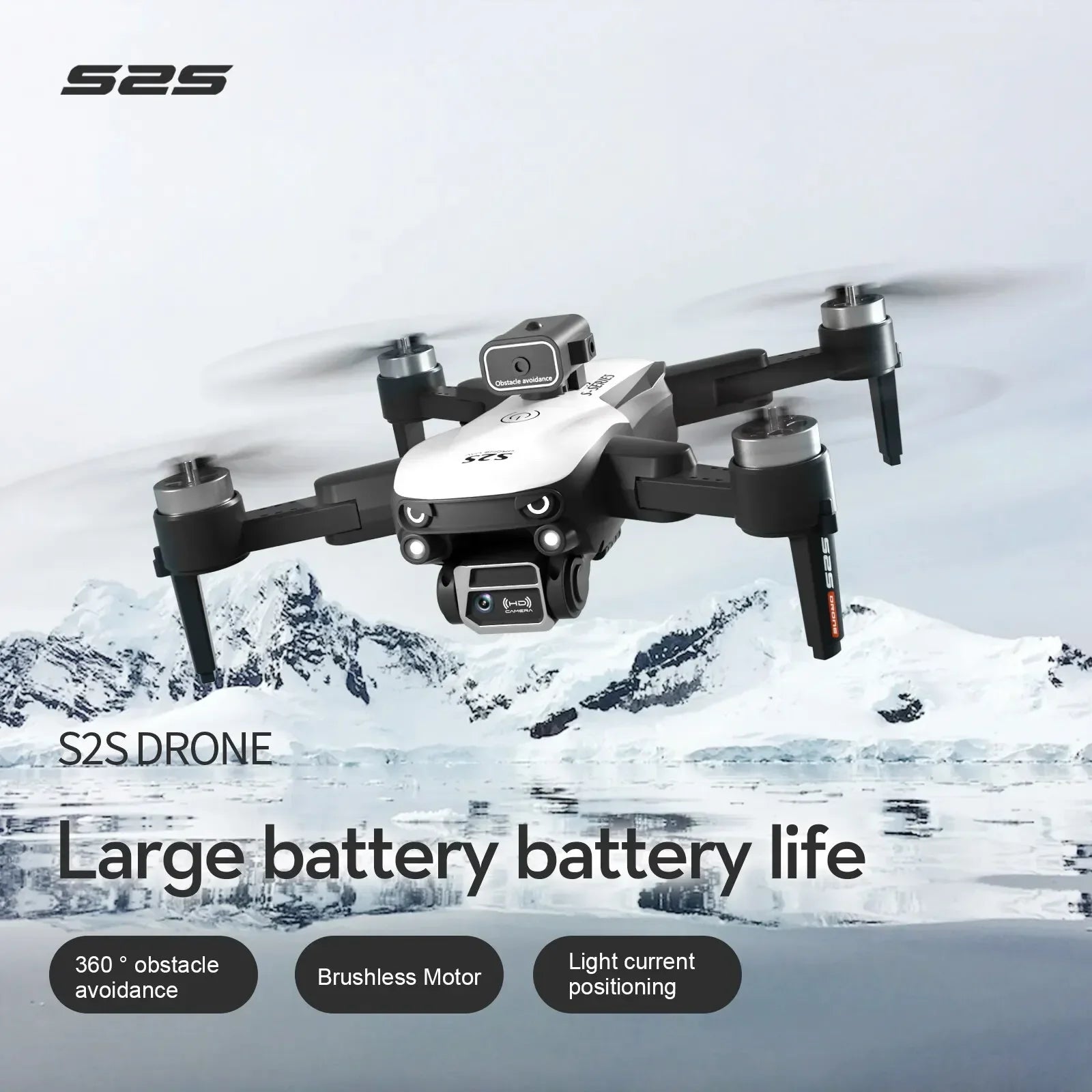 S2S Brushless Drone - 4K Professional 8K HD Dual Camera Obstacle Avoidance Aerial Photography Foldable Quadcopter 25Min