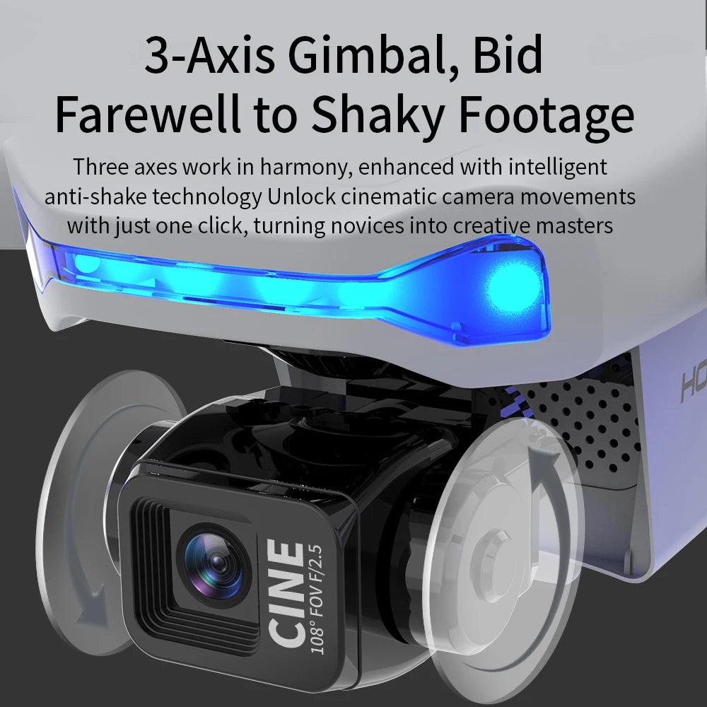 X40 Drone - 4K Professional HD Camera 3-Axis Gimbal Obstacle Avoidance Aerial Photography Brushless Foldable Quadcopter