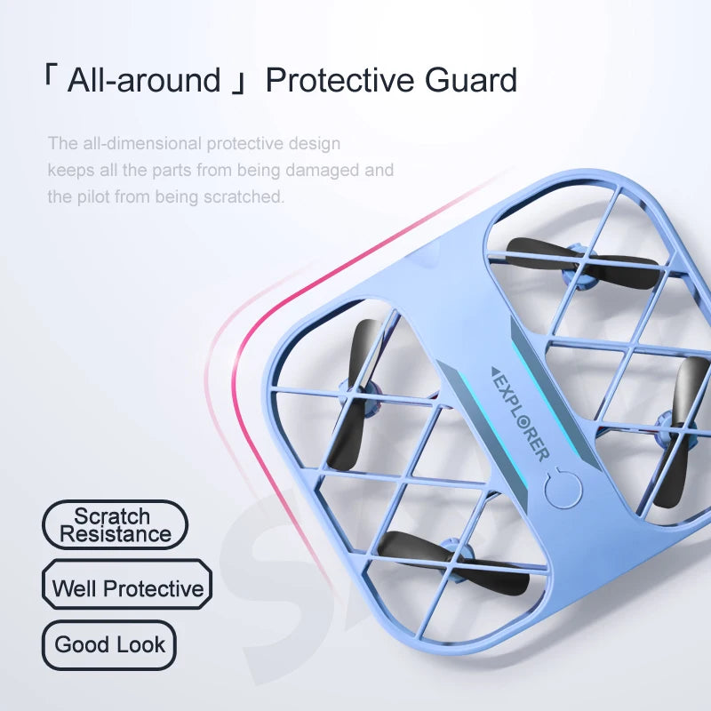 D029 - H107 Mini Drone - 4K/8K WiFi FPV Camera Altitude Hold 3D Flips Headless Mode Beginner Pocket Quadcopter