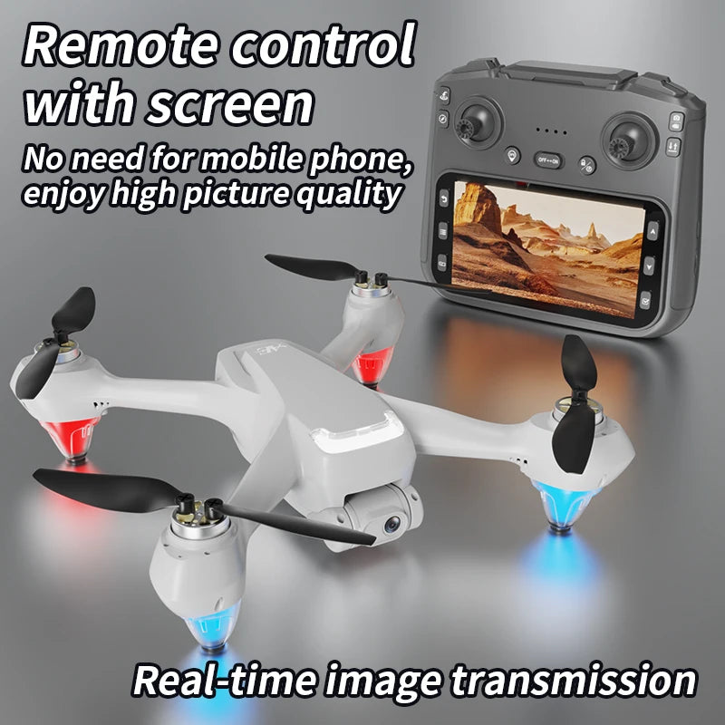 AE9 Drone - 4K Professional HD Camera Aerial FPV Brushless Optical Flow with Large Screen Remote Control