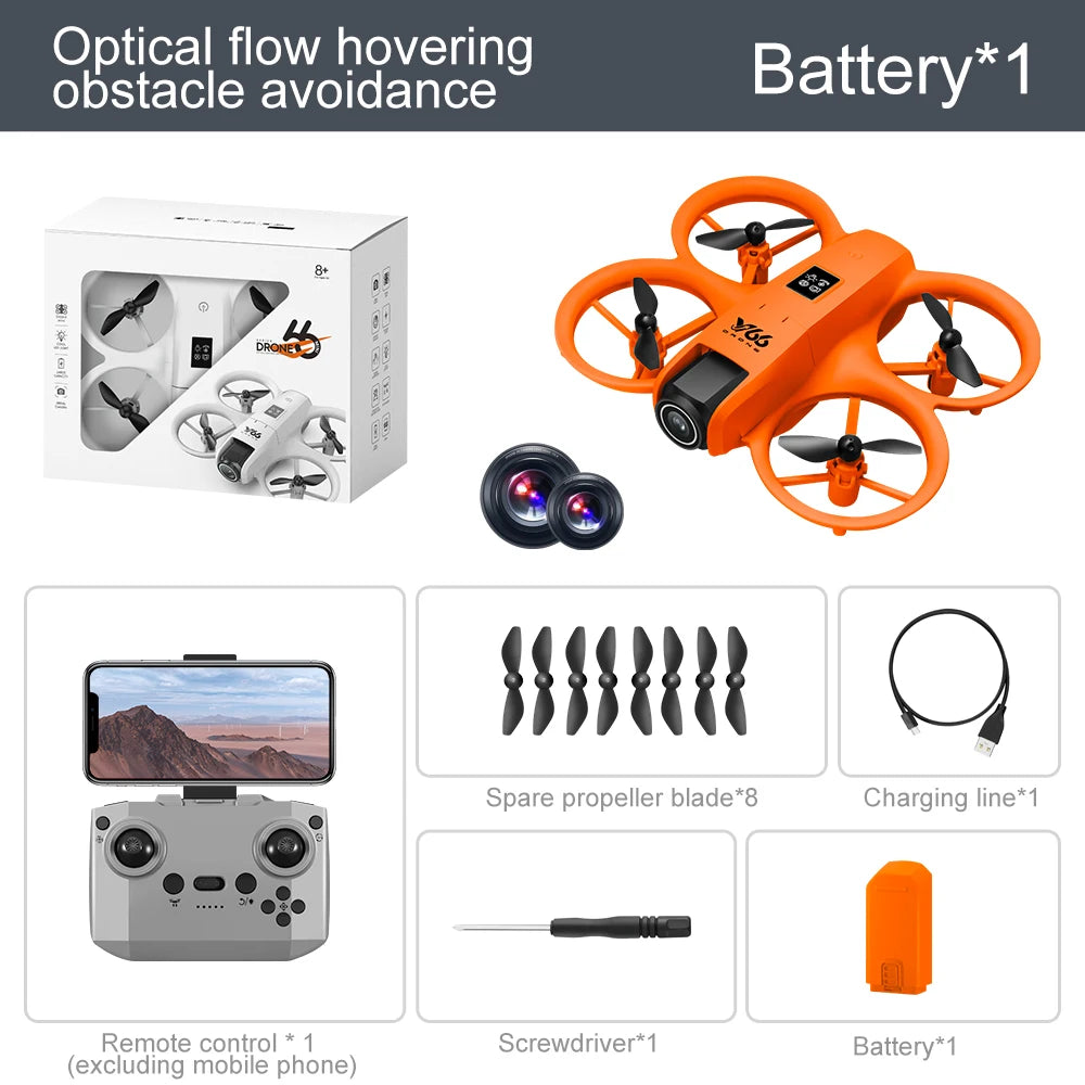 V66 Mini Drone - 4K Professional HD Wide Angle Camera WiFi FPV Height Keep Foldable Quadcopter