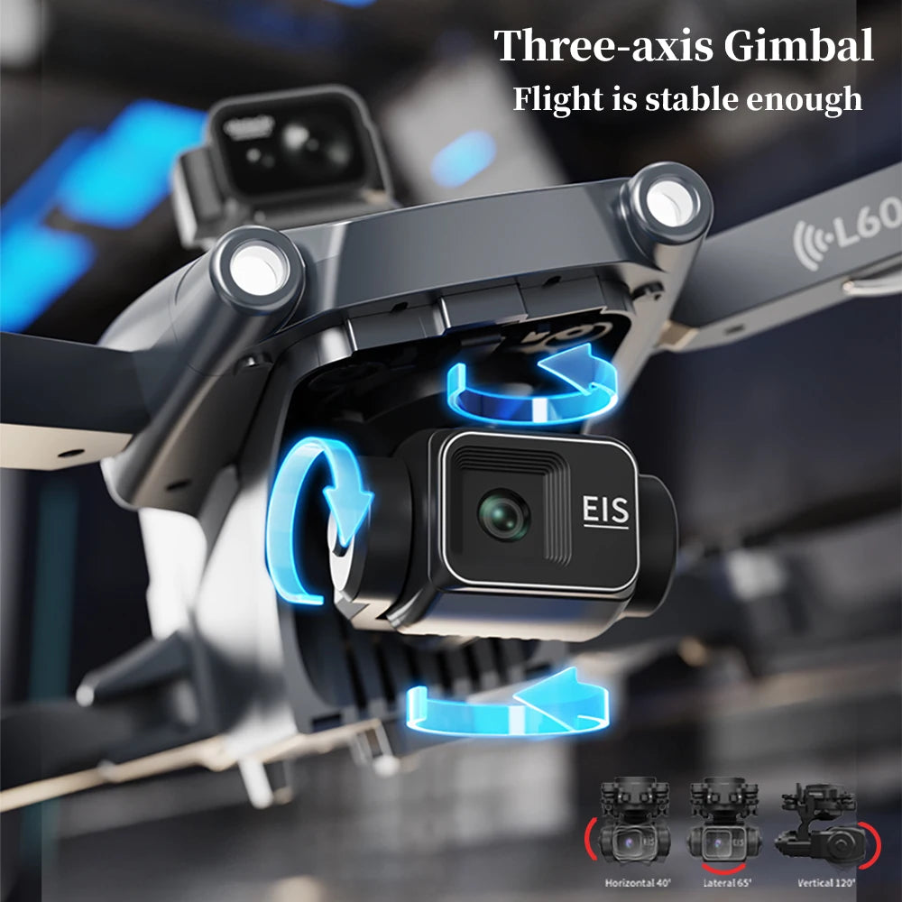 L600 Pro Max Drone - 8K Professional HD Camera 3-Axis Gimbal Aerial Photography Obstacle Avoidance 5KM FPV