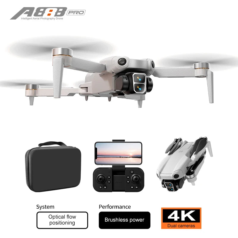 A888 Pro Drone - Aerial Photography Brushless Motor Optical Flow Positioning 360° Adjustable Camera