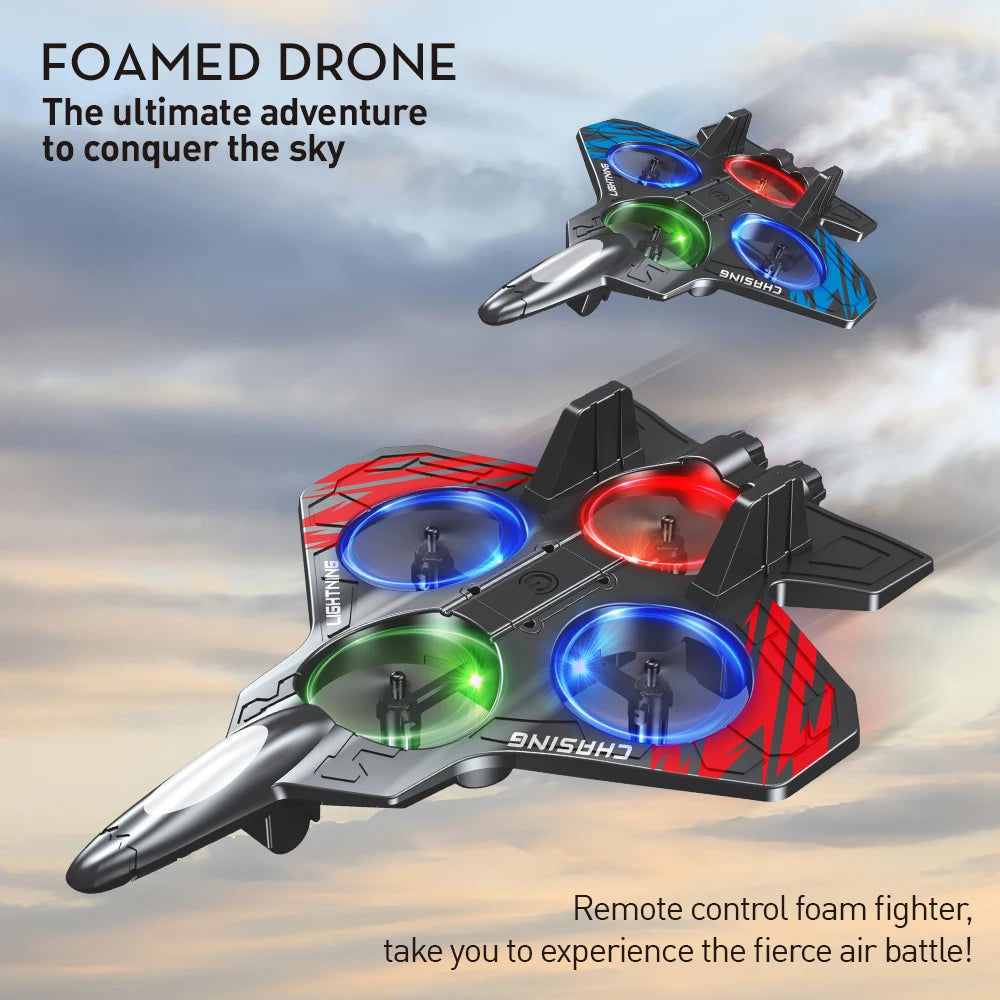 E72 Drone - High-Performance Foam Aircraft Stunt Intelligent Fixed Height Hover 360° Turn LED Lights