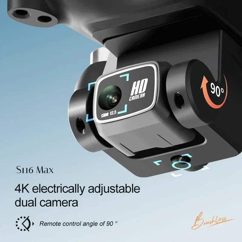 S116 Drone - 8K Brushless Motor Dual Camera Optical Flow Zoom Obstacle Avoidance Quadcopter