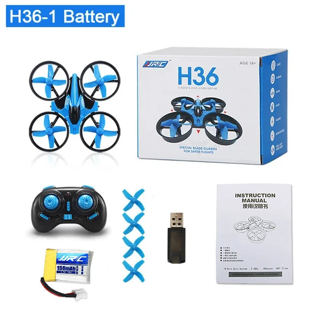 JJRC H36 Drone - 2.4G 4CH 6-Axis Headless Mode 360° Flip Mini Quadcopter RC Aircraft