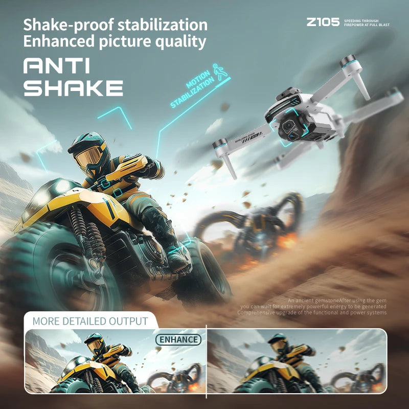 Z105 Drone - 4.3 Inch Screen Control Brushless Professional Aerial Camera Anti-Shake Gimbal